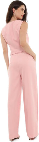 Conjunto Feminino Calça e Colete Alfaiataria, Poliéster com Elastano, Tamanhos P a GG - Con-0064