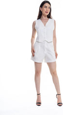 Conjunto Social Colete e Short em Alfaiataria - CON-0055