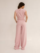 Conjunto Feminino Cropped e Calça Flare em Alfaiataria - Elegante e Sofisticado CON-0036