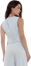 Conjunto Feminino Calça e Colete Alfaiataria, Poliéster com Elastano, Tamanhos P a GG - Con-0064