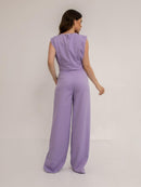 Conjunto Feminino Cropped e Calça Flare em Alfaiataria - Elegante e Sofisticado CON-0036