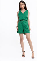 Conjunto Social Feminino Regata em Alfaiataria com Calça e Cinto – Look Elegante para Trabalho, Escritório e Eventos CON-0059