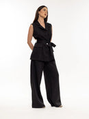 Conjunto Calça Pantalona social e Blazer colete feminino CON-0049