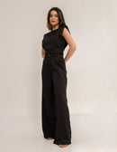 Conjunto Feminino Cropped e Calça Flare em Alfaiataria - Elegante e Sofisticado CON-0036