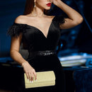 NEWITIN Conjunto de 5 peças de joias de strass para mulheres, joias de formatura, bolsa de embreagem de cristal, colares, pulseiras, brincos, conjunto de joias de prata para mulheres noivas