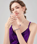 LMXXVJ Conjunto de joias para mulheres, colar de zircônia cúbica em gota, brincos, anel ajustável, conjunto de joias, joias formais, presente