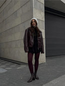 Jaqueta Feminina de Inverno em Couro Genuino - EuroPro
