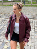 Jaqueta Feminina de Inverno em Couro Genuino - EuroPro
