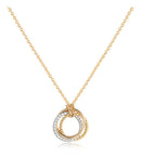 Gargantilha Vowstone Pingente De Três Círculos De Ouro 18k