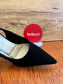 Scarpin Bebecê Salto Alto Bico Fino Elegante Festa Brilho