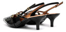 Scarpin Vizzano Slingback Feminino Salto Baixo Fivelas