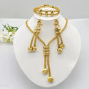3 peças de conjunto de joias para festa noturna de mulheres com tema africano, incluindo colar, brincos e pulseira para casamentos e vestidos de dama de honra.