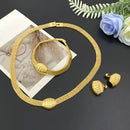 Conjunto de 3 peças de estilos europeus e americanos exagerados, colares geométricos do Oriente Médio, brincos, pulseiras, conjuntos femininos, vestidos de festa de banquete, acessórios.