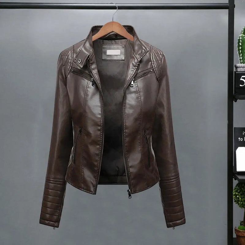 Jaqueta Feminina em Couro Genuino - Slim Business M2